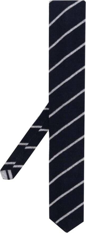 Eleventy Wollen stropdas Blauw