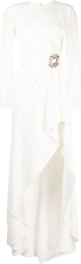 Elie Saab Asymmetrische jurk Wit