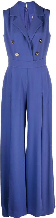 Elie Saab Jumpsuit met wijde pijpen Paars