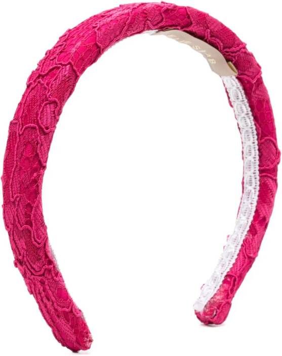 ELIE SAAB JUNIOR Haarband met bloe print Roze