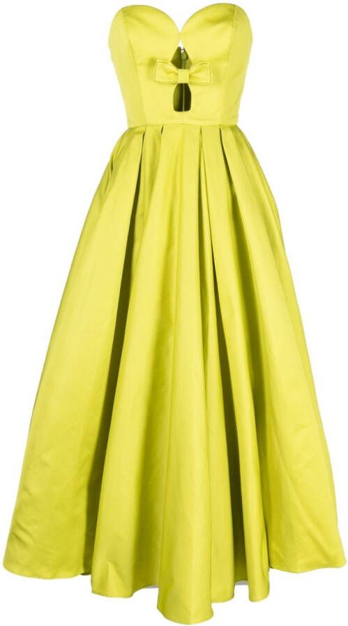 Elie Saab Strapless jurk Groen