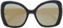 Elie Saab trim oversized zonnebril Zwart - Thumbnail 1