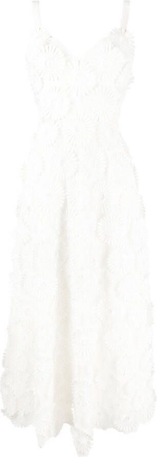 Elie Saab Tulen maxi-jurk Wit