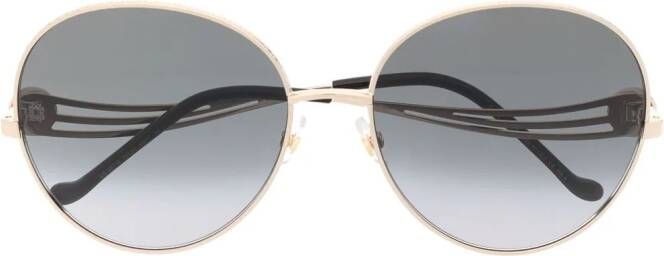 Elie Saab Zonnebril met rond montuur Goud