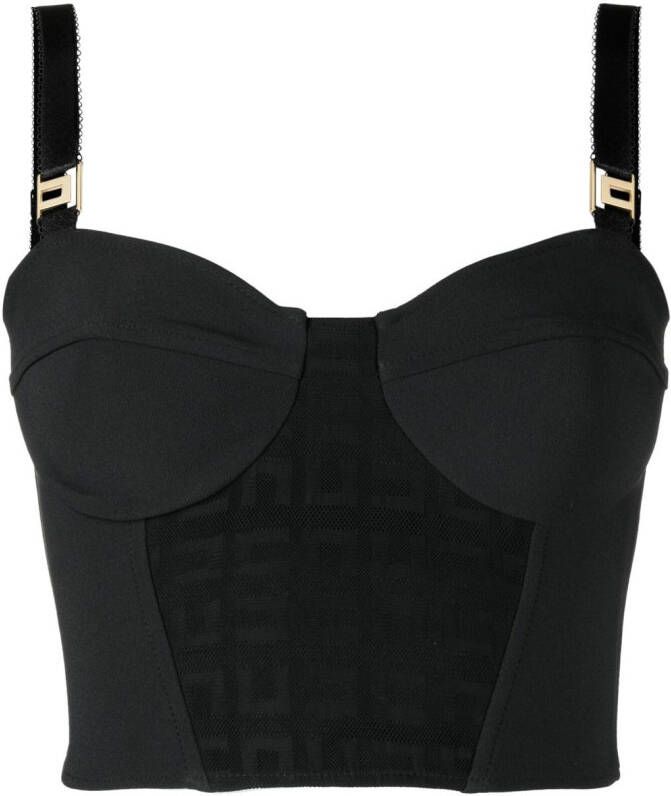 Elisabetta Franchi Bustier top Zwart