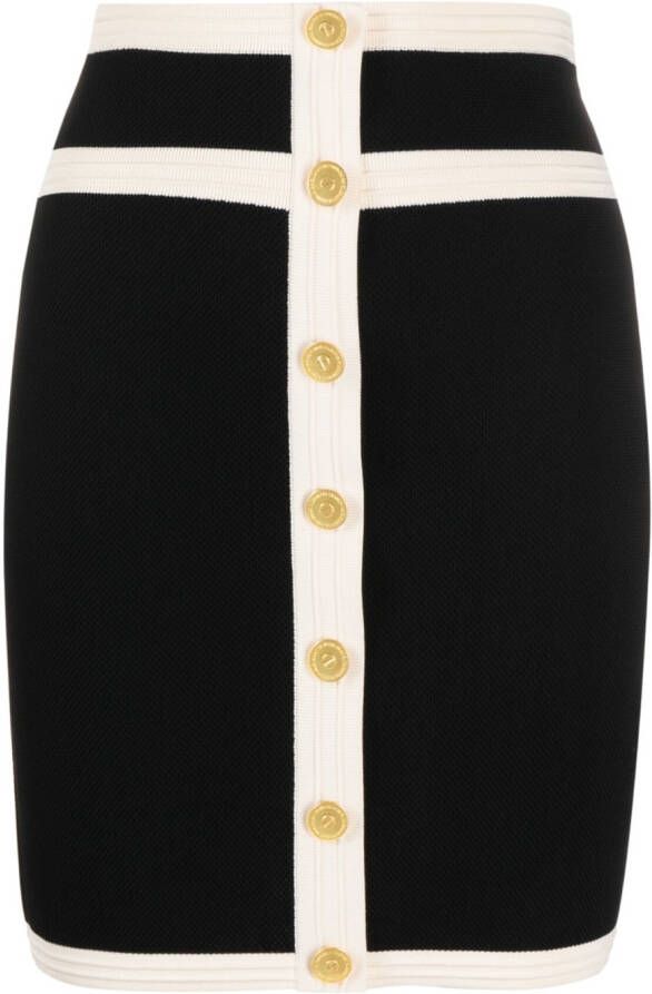 Elisabetta Franchi High waist mini-rok Zwart