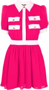 Elisabetta Franchi button-embellished shirt dress Roze