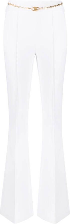 Elisabetta Franchi Broek met kettingdetail Wit