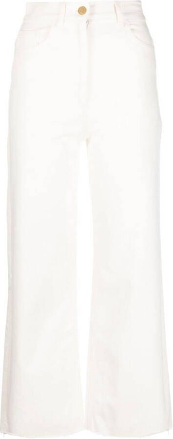 Elisabetta Franchi Cropped jeans Beige