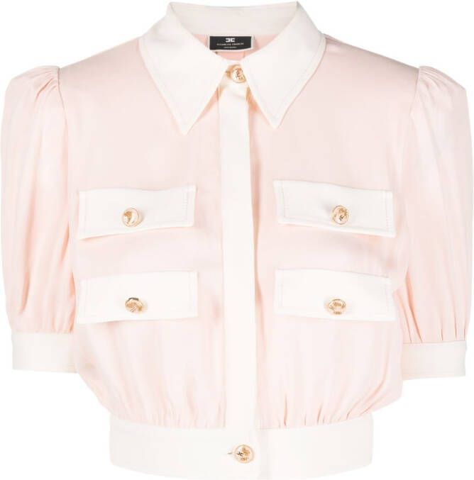 Elisabetta Franchi Cropped blouse Roze