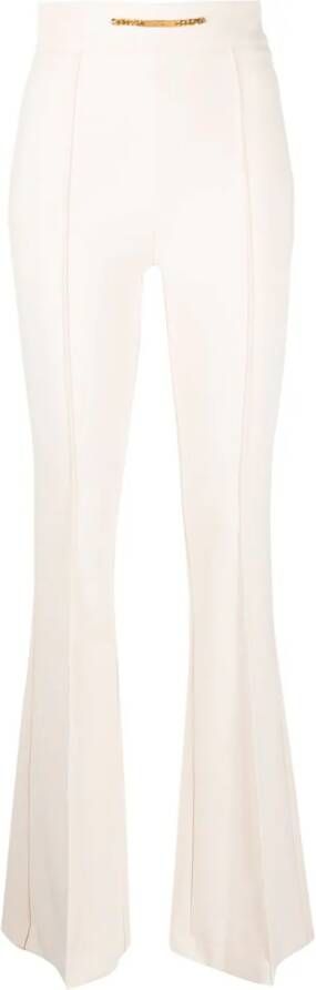 Elisabetta Franchi Flared broek Beige