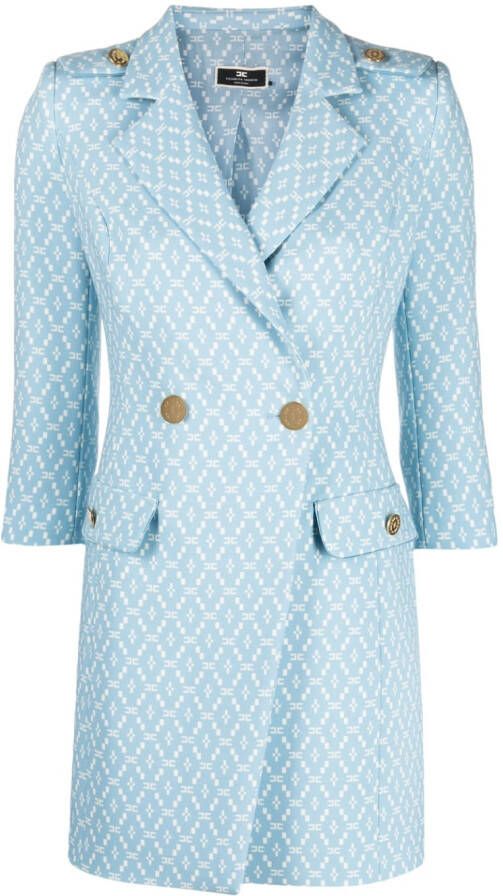 Elisabetta Franchi Button-up jurk Blauw