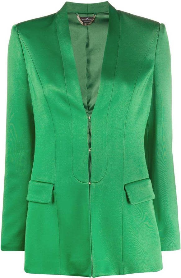 Elisabetta Franchi Getailleerde blazer Groen