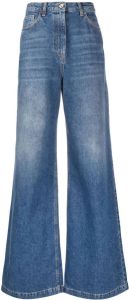 Elisabetta Franchi high-waisted wide-leg jeans Blauw