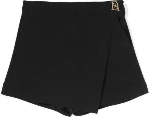 Elisabetta Franchi La Mia Bambina Shorts met logopatch Zwart
