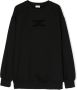 Elisabetta Franchi La Mia Bambina Sweater met geborduurd logo Zwart - Thumbnail 1