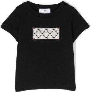 Elisabetta Franchi La Mia Bambina T-shirt met borduurwerk Zwart