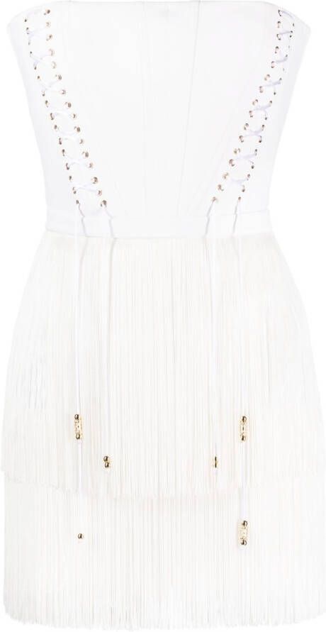 Elisabetta Franchi Jurk met veters Wit