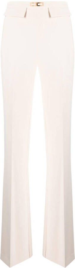 Elisabetta Franchi Flared broek Beige
