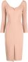 Elisabetta Franchi Midi-jurk met V-hals Roze - Thumbnail 1