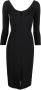 Elisabetta Franchi Midi-jurk met V-hals Zwart - Thumbnail 1
