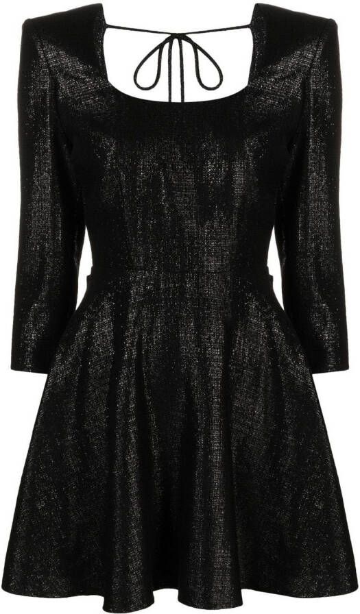 Elisabetta Franchi Mini-jurk met lange mouwen Zwart