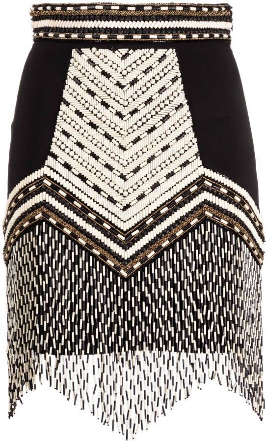 Elisabetta Franchi Mini-rok met kralen Zwart
