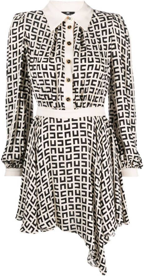 Elisabetta Franchi Asymmetrische jurk Zwart
