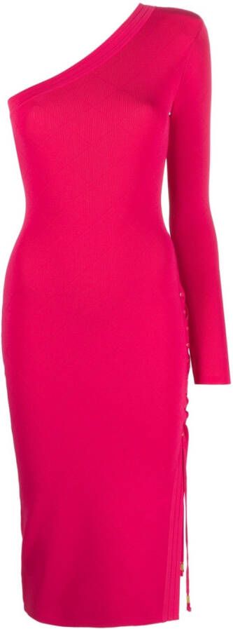 Elisabetta Franchi Asymmetrische midi-jurk Roze