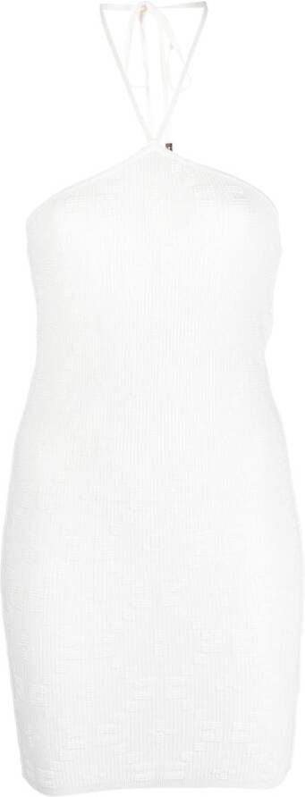 Elisabetta Franchi Ribgebreide rok Wit