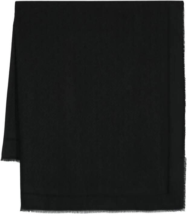 Elisabetta Franchi Sjaal met monogram jacquard Zwart