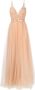 Elisabetta Franchi Tulen jurk Beige - Thumbnail 1