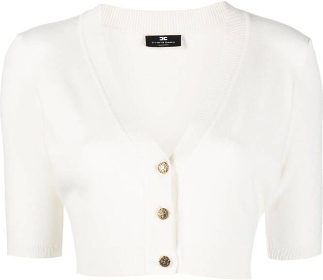 Elisabetta Franchi Vest met V-hals Wit