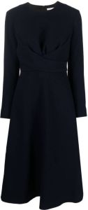 Emilia Wickstead Midi-jurk met wikkeldetail Blauw