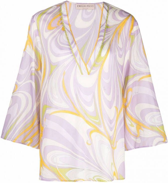 PUCCI Tuniek met Onde-print Paars