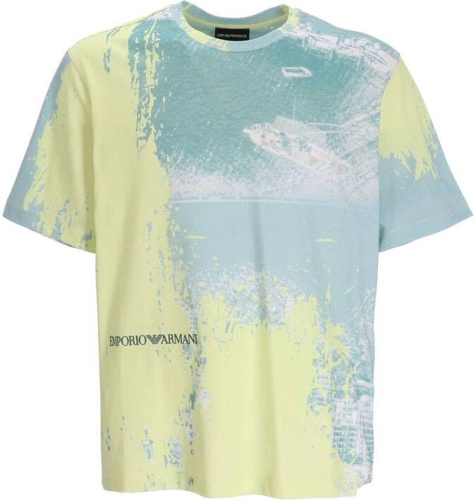 Emporio Armani T-shirt met print Groen