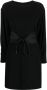 Emporio Armani Midi-jurk met ceintuur Zwart - Thumbnail 1