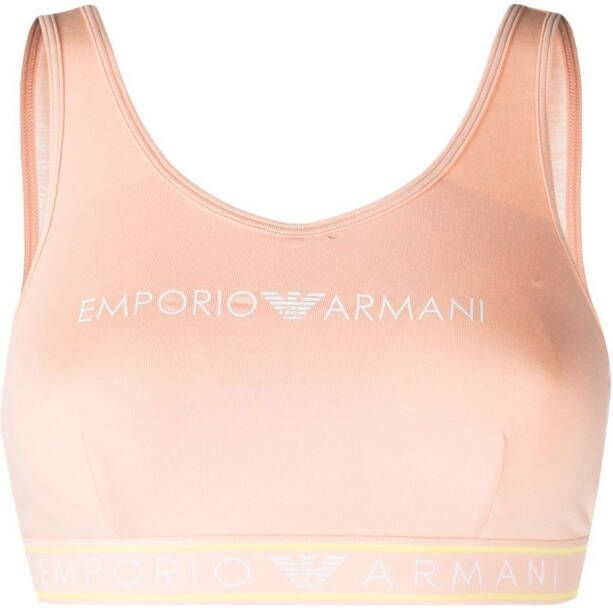 Emporio Armani Bh met logoband Oranje