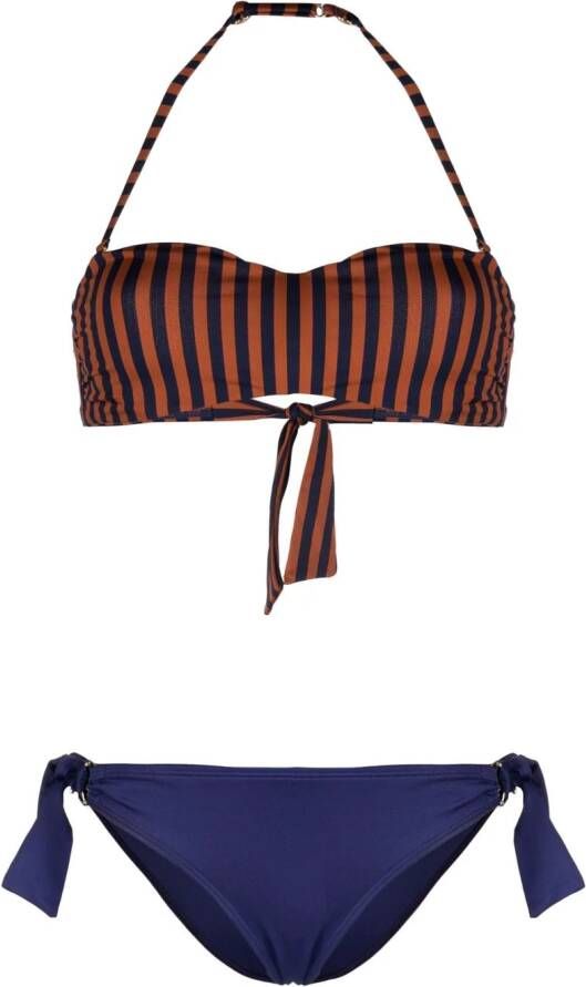 Emporio Armani Bikini met colourblocking Blauw