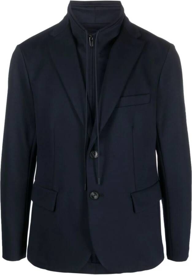 Emporio Armani Blazer met enkele rij knopen Blauw