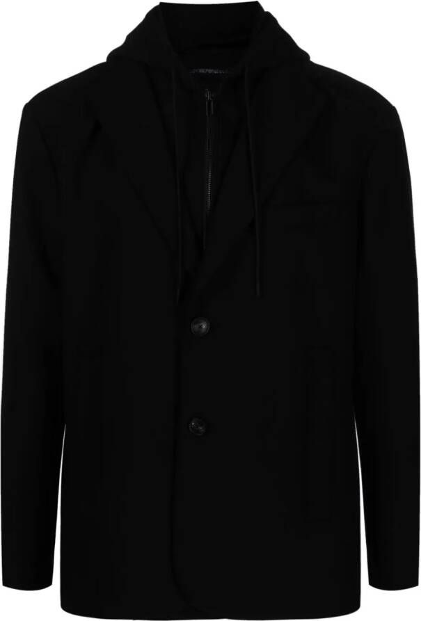 Emporio Armani Blazer met enkele rij knopen Zwart