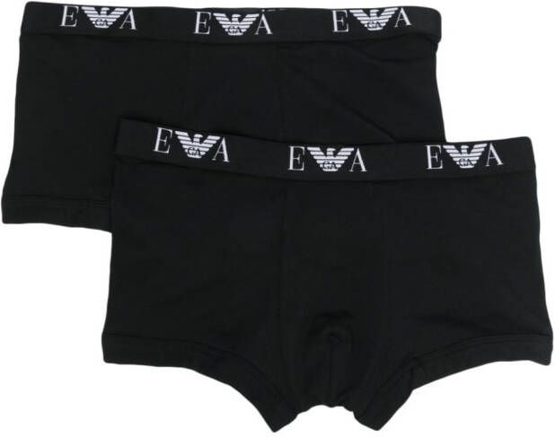 Emporio Armani Boxershorts met logoband Zwart