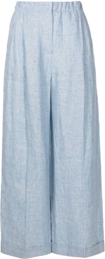 Emporio Armani Broek met elastische taille Blauw