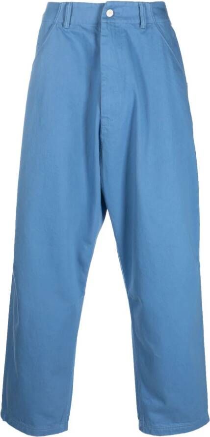 Emporio Armani Broek met logopatch Blauw