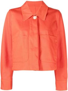 Emporio Armani button-front shirt jacket Oranje
