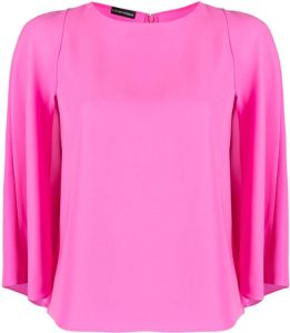 Emporio Armani cape-sleeve blouse Roze