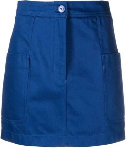 Emporio Armani cotton mini skirt Blauw