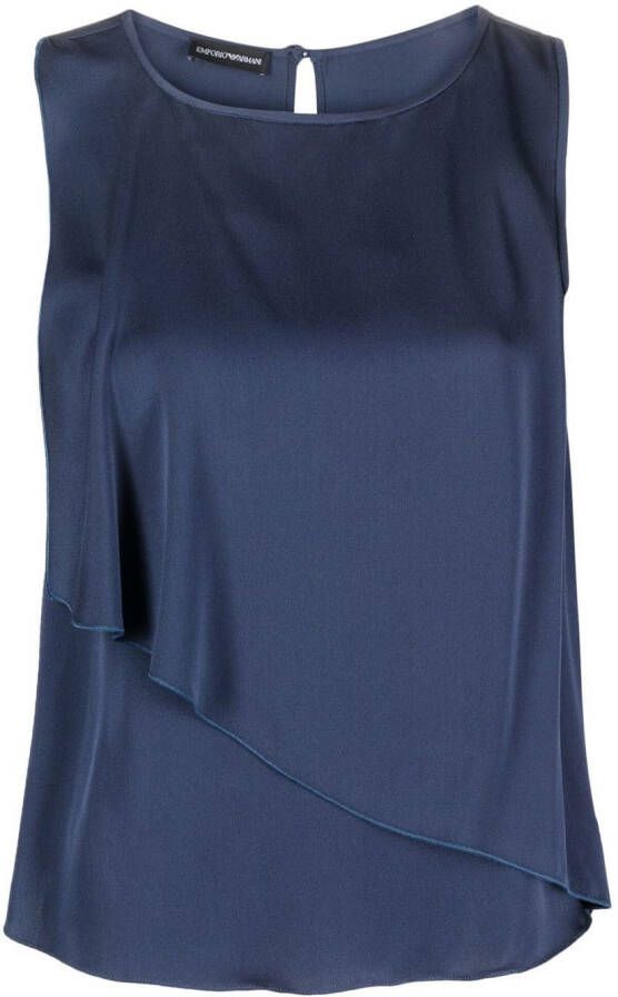 Emporio Armani Gedrapeerde tanktop Blauw