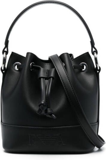 Emporio Armani Bucket-tas met trekkoord Zwart