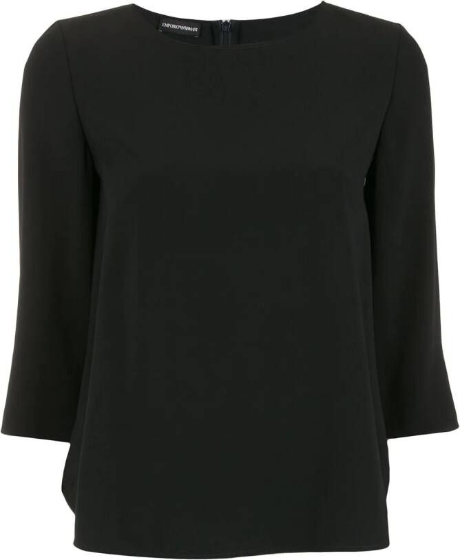 Emporio Armani Effen blouse Zwart